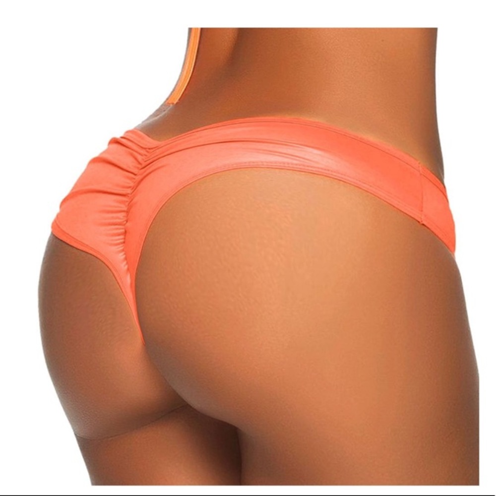NEW ruched thong bikini bottoms